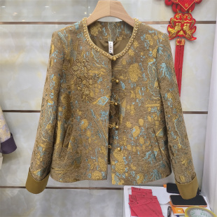 新中式 小香风国风外套洋气高贵上衣 重工刺绣短外套女春季