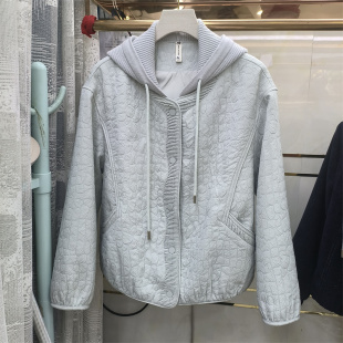 洋气休闲显瘦上衣商场同款 时尚 新款 夹克外套女多巴胺春装 连帽短款