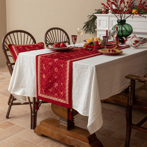 新年桌布美式桌旗dadamore边柜