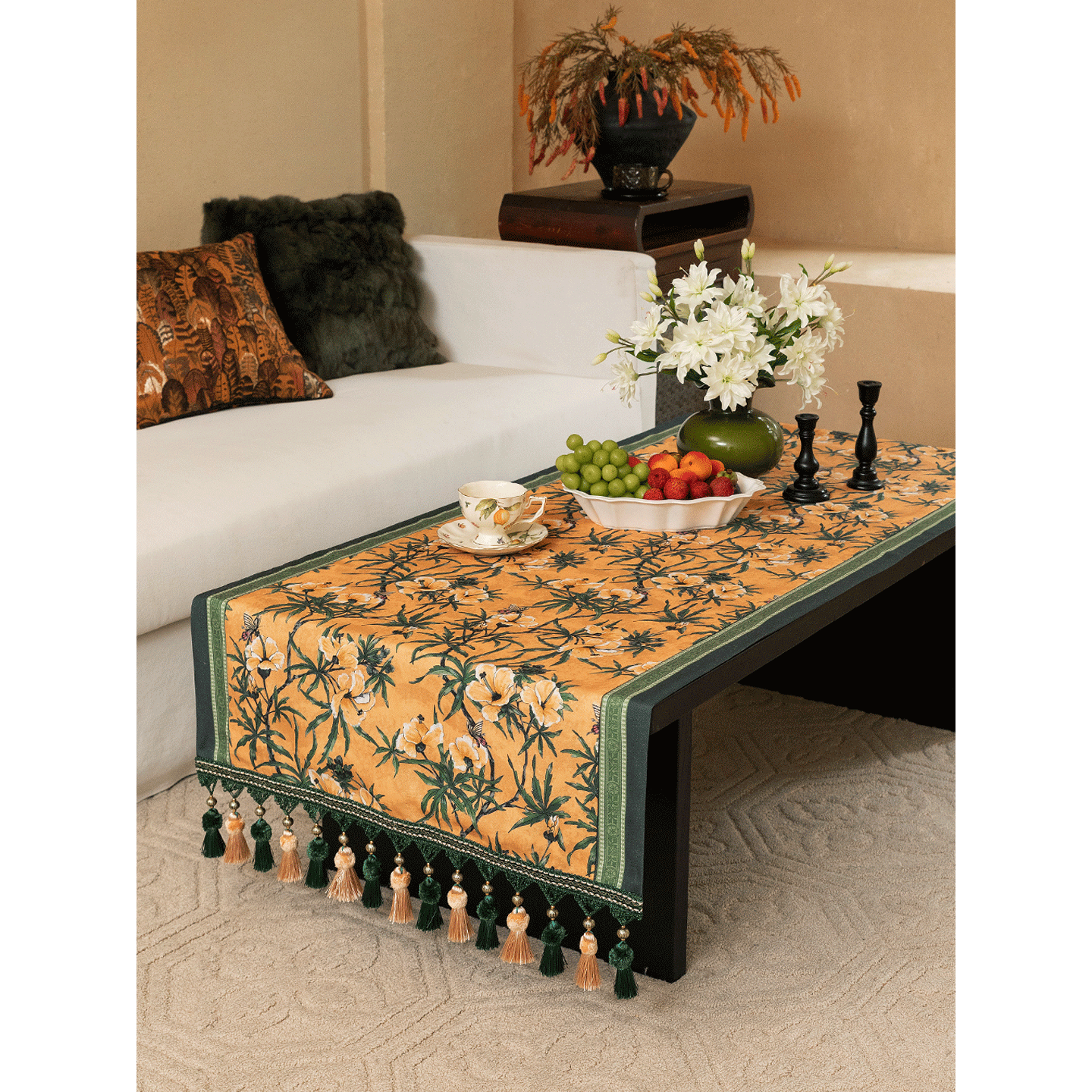 dadamore亚麻防水茶几布