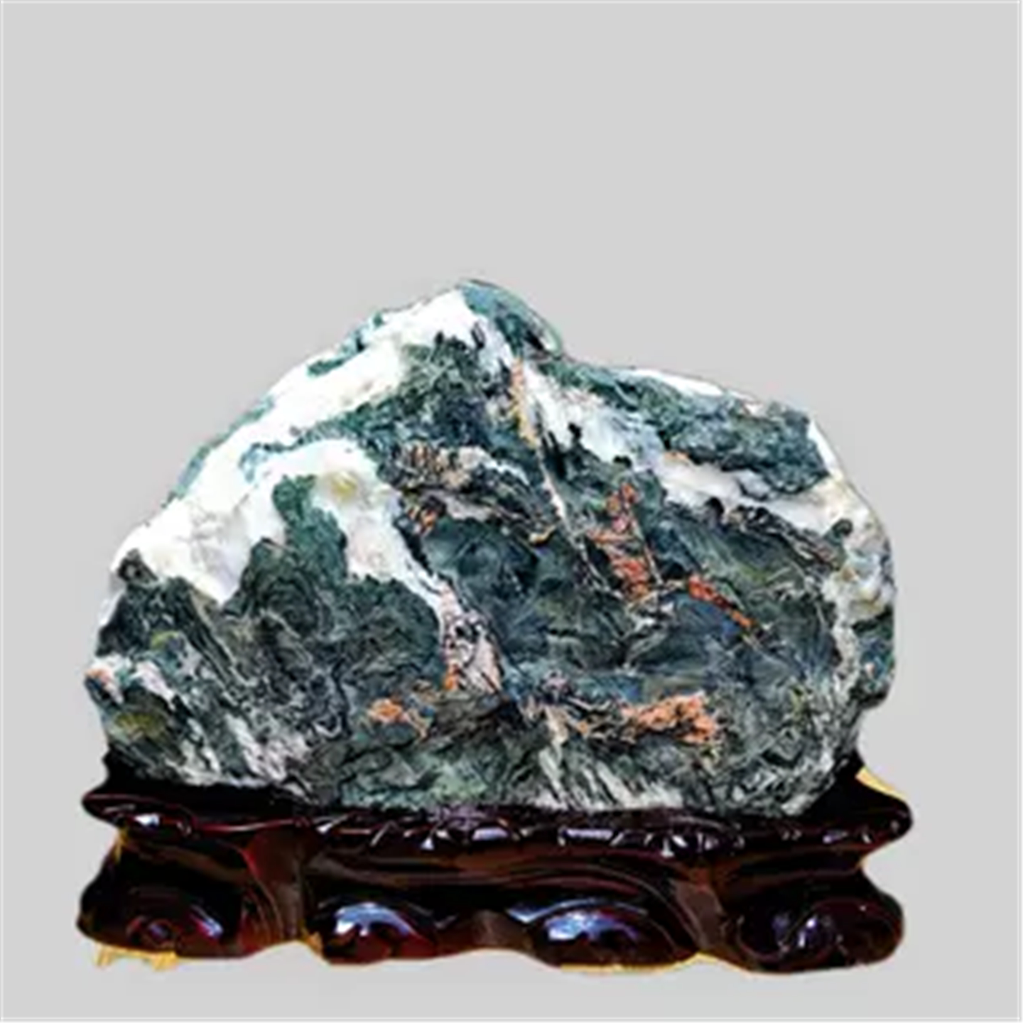 天然青海七彩石原石黄河水冲国画石彩色石头家居装饰奇石摆件收藏