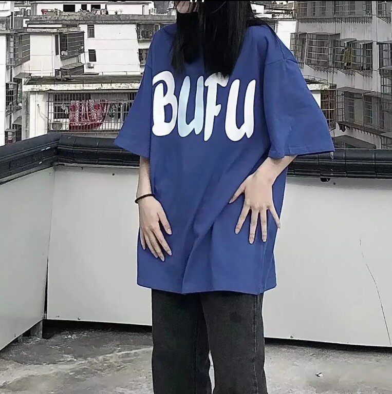 春夏季新款韩版复古短袖t恤女宽松国潮原宿风学生ins潮上衣女