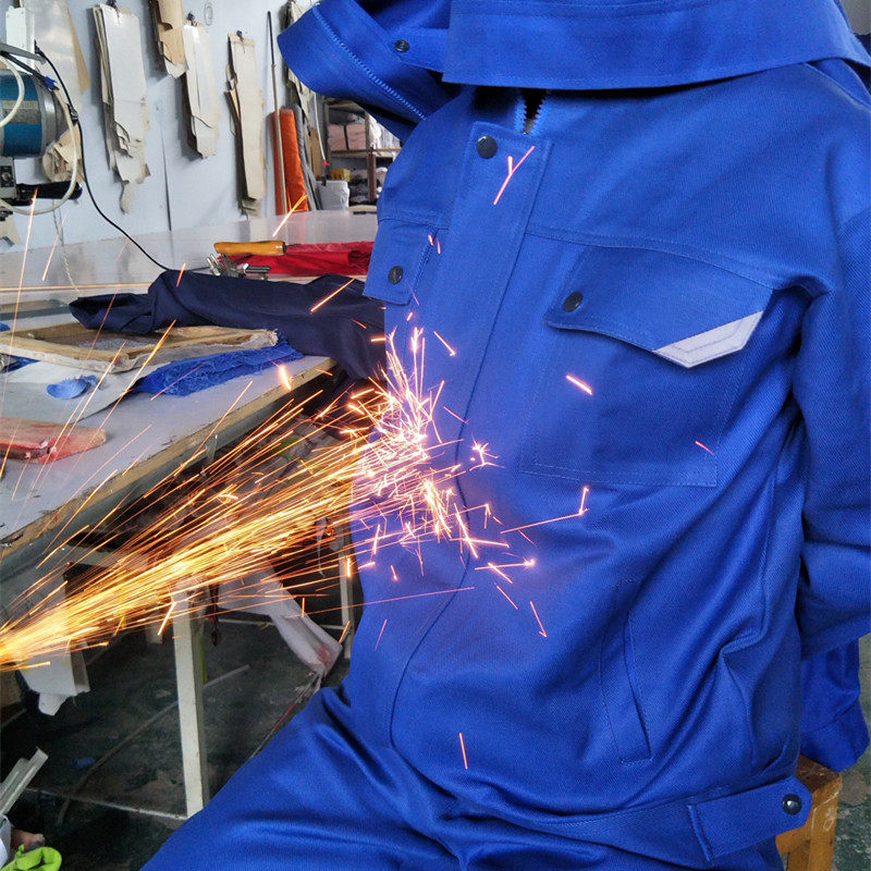 电焊服男纯棉防火花防烫长袖工作服套装定制加厚耐磨汽修服焊工服