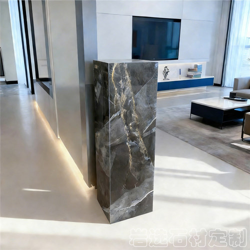 轻奢摆件底座客厅玄关雕塑工艺品落地式展示台底座立柱