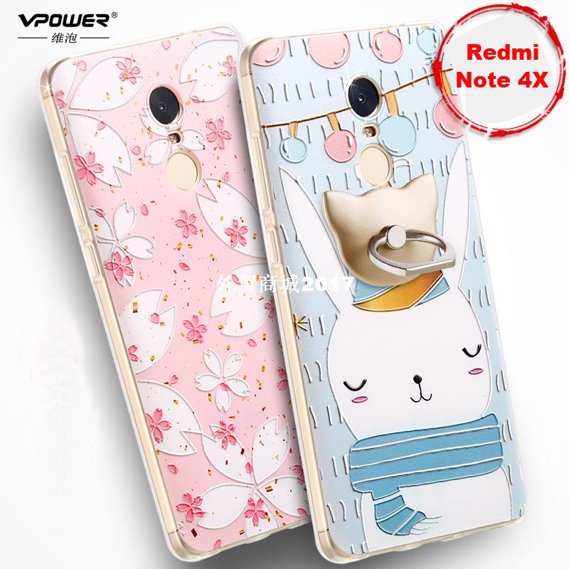 Xiaomi Redmi Note 4X Case Note 4X Cover Vpower 3D Relief Lux