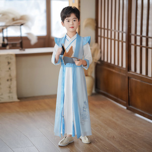 儿童国学服汉服男童夏季中国风演出服女童春秋唐装小学生书童古装