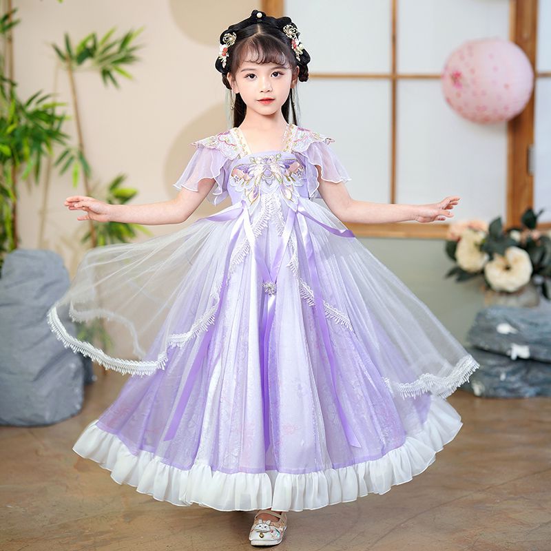 女童汉服2025仙气古风连衣裙新款女学生宋朝中国风公主裙超仙