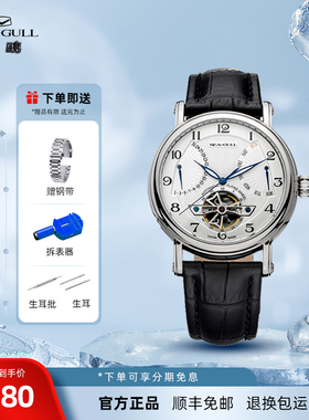 海鸥手表男士全自动机械表商务多功能镂空腕表男节日礼物819.316