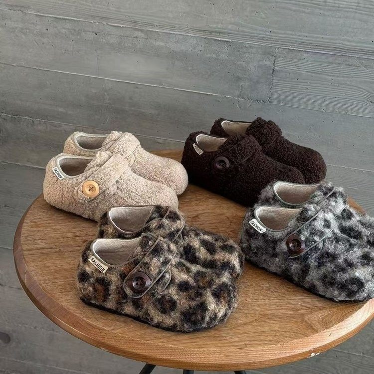 儿童保暖毛毛鞋2025冬款男童加绒勃肯棉靴女童宝宝豹纹软糯豆豆鞋,童鞋/婴儿鞋/亲子鞋,棉鞋,淘宝优惠券,粉丝福利购,淘宝优惠卷