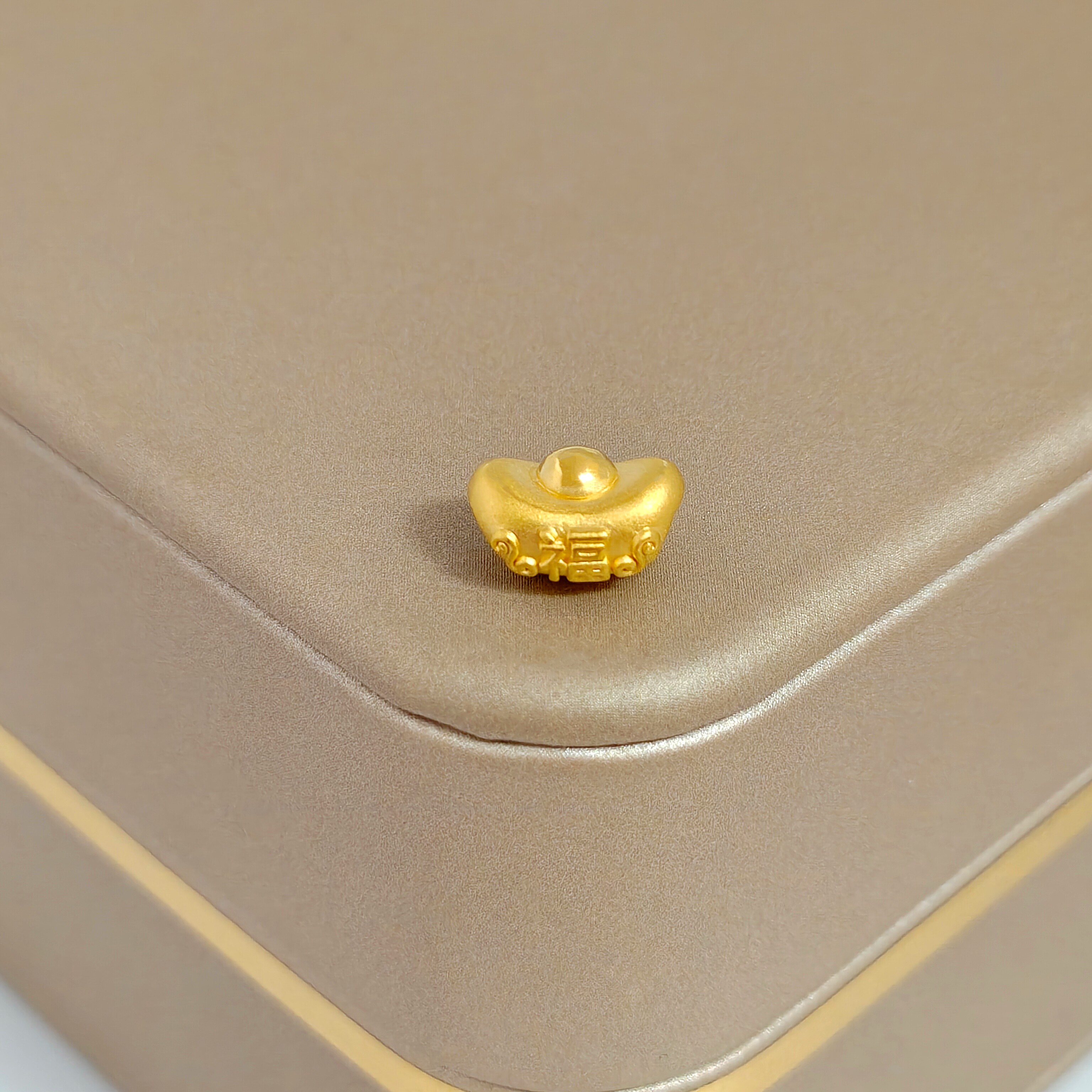 黄金元宝转运珠3D硬金福字元宝招财聚财铜钱币路路通DIY手绳配珠