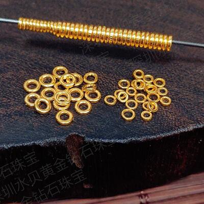 足金999小金圈黄金实心隔片