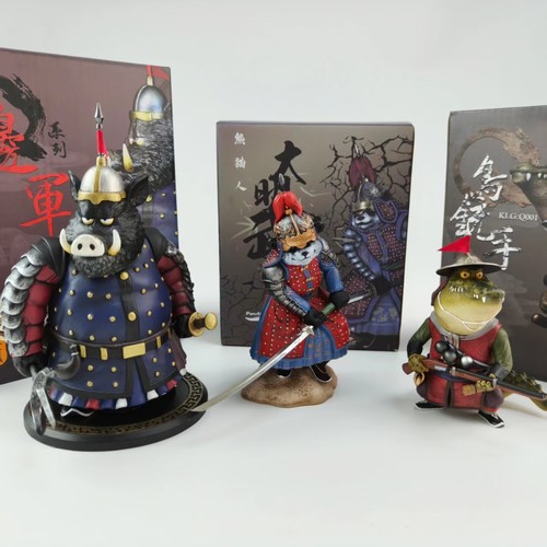 【文创】神机营Q版边军野猪+大明熊猫+鸟铳手鳄鱼 空灵阁独家授权