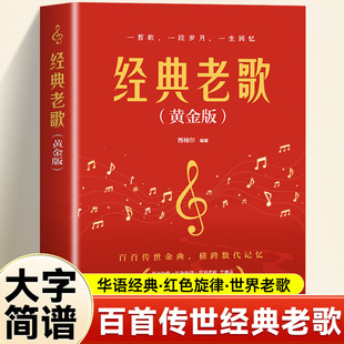 正版 经典老歌 黄金版 华语经典红色旋律 世界老歌 唱响中国感恩中国 歌词简谱歌谱书大全 中国流行歌曲乐理钢琴小提琴曲谱大全
