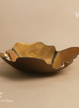 梵其轻奢高级感手工玻璃果盘摆件