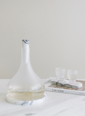 新品梵其现代简约创意磨砂玻璃酒具酒杯套装样板间客厅茶几餐桌面