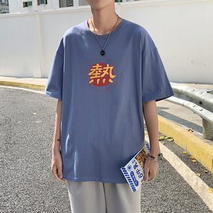 505-1-Y058短袖情侣装超火夏季薄款2021红潮牌绿色图片