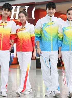中国国家队运动服套装训练团体学生运动员国服体育会红色龙领奖服