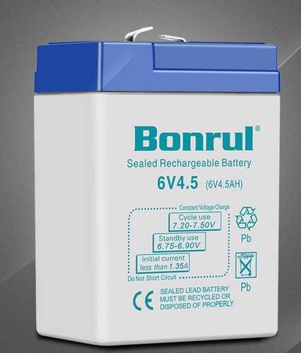 Bonrul电池 6V4.5AH (6V4.5AH)玩具车 电子称 童车 照明电源电池