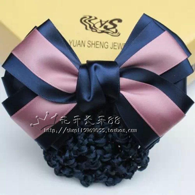 头花职业装服务员饰品蝴蝶结盘发