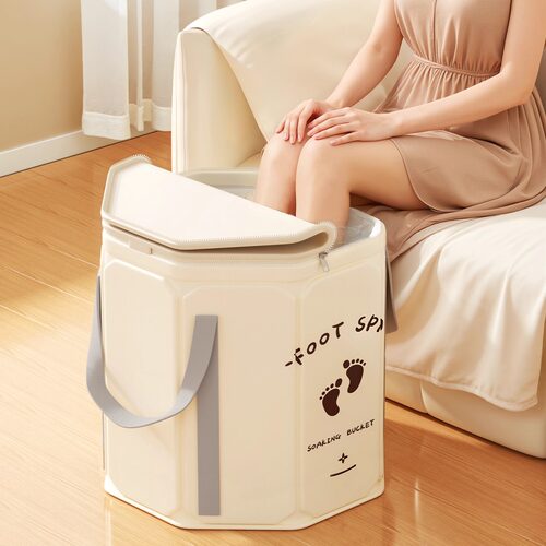 日本折叠泡脚桶过小腿保温神器
