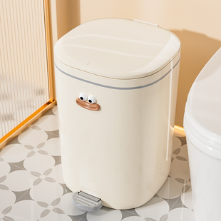日本垃圾桶家用卫生间厕所带盖厨房大容量客厅手按脚踩式2026新款