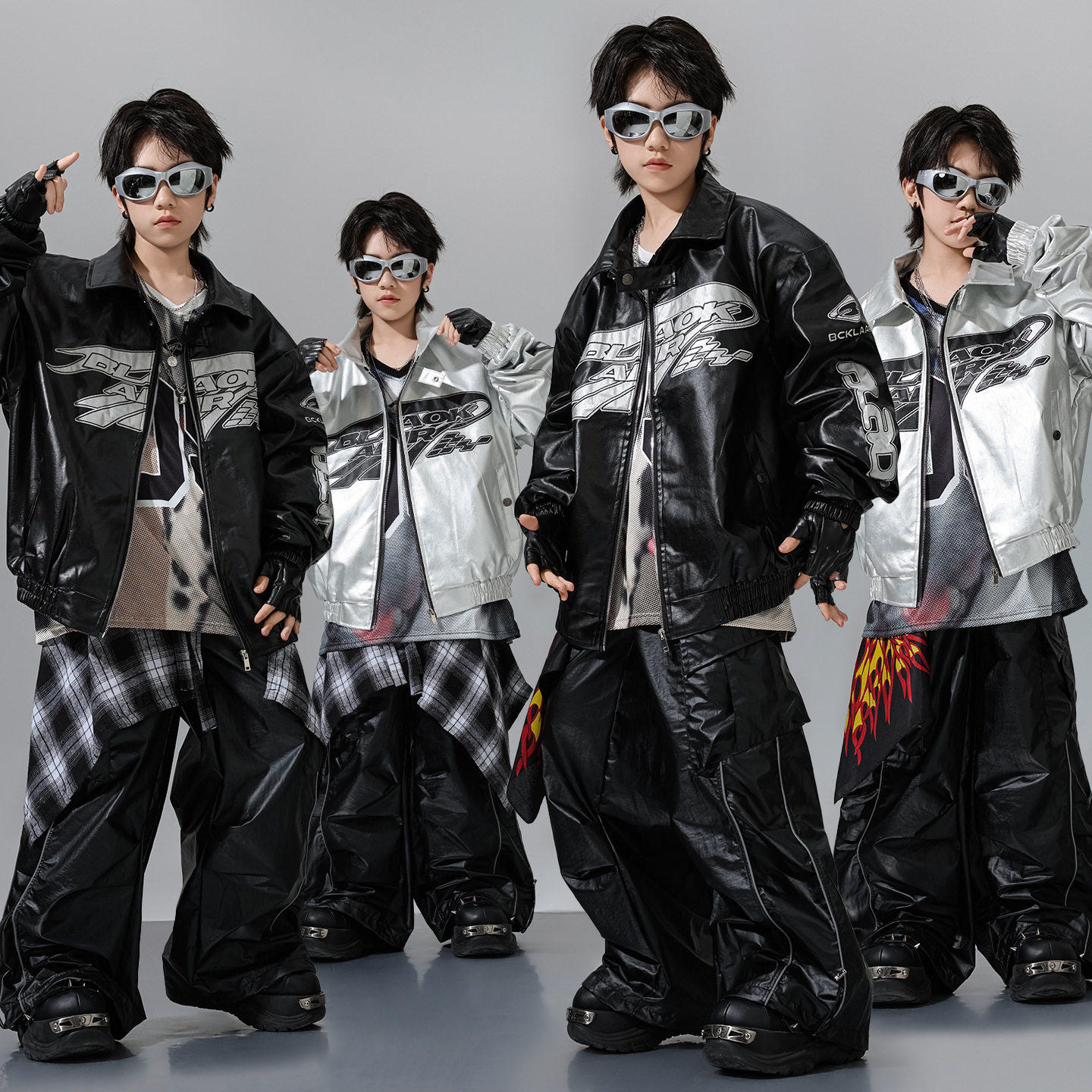 儿童街舞潮服hiphop演出服男童潮酷皮衣套装架子鼓机车服bboy外套,童装/婴儿装/亲子装,儿童演出服,淘宝优惠券,粉丝福利购,淘宝优惠卷