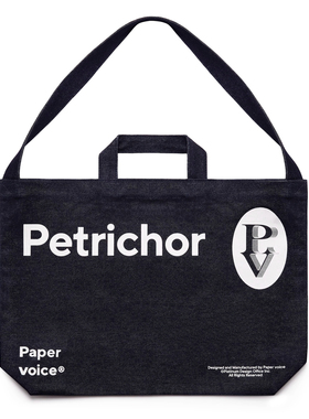 Paper voice单宁牛仔原色托特包设计师款通勤单肩斜挎帆布包