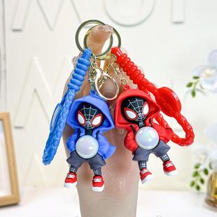 经典 新潮闪灯蜘蛛侠立体公仔汽车钥匙扣挂件挂饰夜市情侣礼物