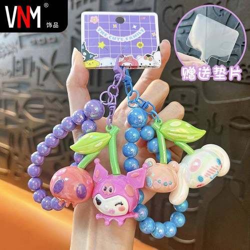 创意卡通樱桃小公仔钥匙扣可爱包包挂件手机壳配饰学生小礼品