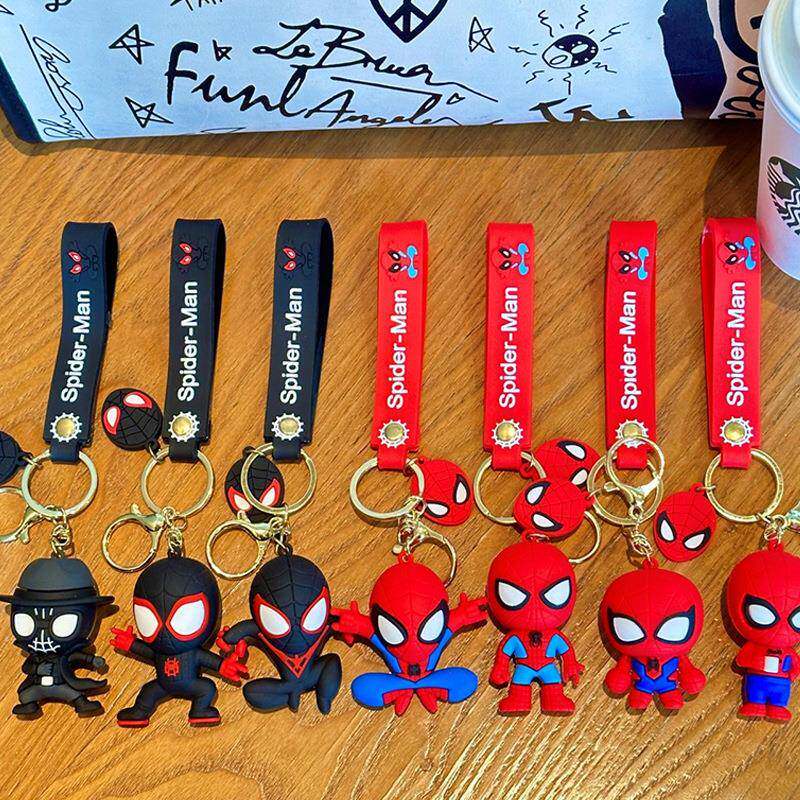 卡通漫威美国队长蜘蛛侠钢铁侠钥匙扣复仇者联盟手办公仔礼品挂件