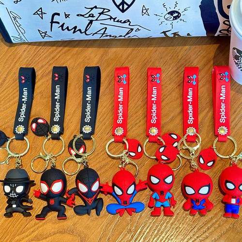 卡通漫威美国队长蜘蛛侠钢铁侠钥匙扣复仇者联盟手办公仔礼品挂件