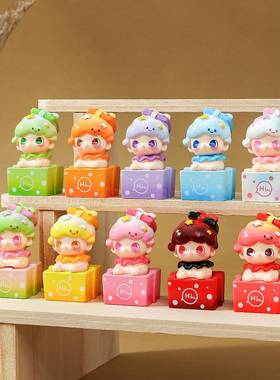 彩绘迪莫潮玩礼物盒 diy摆件车载小挂件桌面礼物潮玩可爱萌粒盲盒