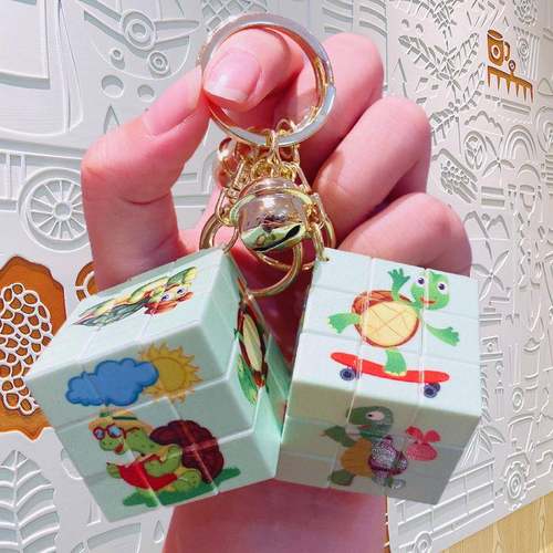 网红小乌龟迷你魔方ins小礼品批货书包挂件公仔钥匙扣减压小玩具