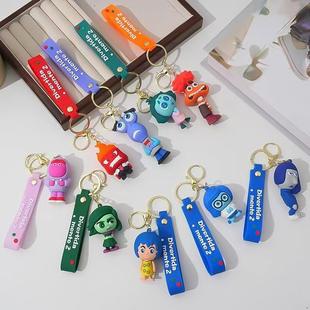 网红卡通头脑特工队钥匙扣可爱艾米波比尔博士忧忧钥匙链男女挂饰