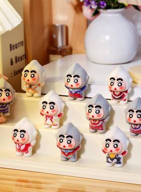 卡通奥特曼小新萌粒公仔 diy饰品配件办公桌面小摆件植绒公仔