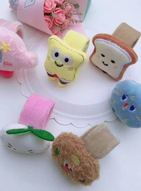 毛绒卡通啪啪圈儿童可爱情侣手环女拍拍圈婚礼创意礼品自行车装饰