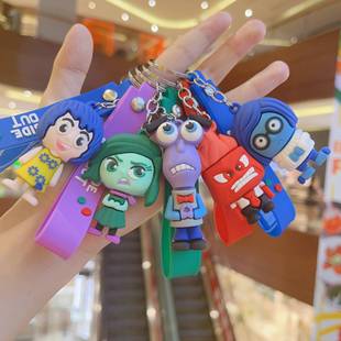 卡通动漫INSIDE 头脑特工队钥匙扣挂件汽车钥匙链圈小礼品 OUT新款