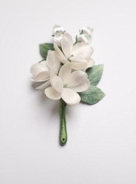 扬州绒梅绮绒花原创设计非遗蚕丝手工新中式胸针高级感茉莉花