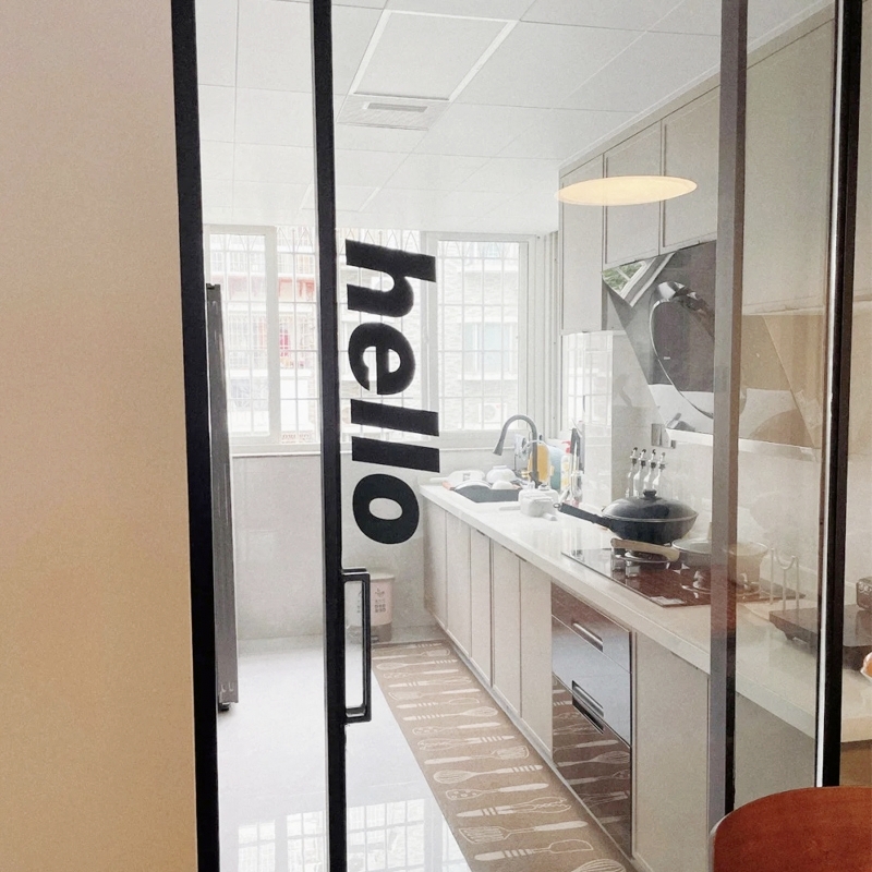 白色镜子贴纸餐饮浴室创意装饰