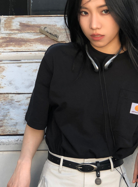 现货正品 Carhartt K87卡哈特短袖T恤工装风口袋打底衫男女宽松潮