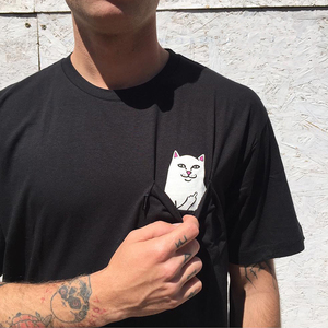 ripndip美国中指贱猫口袋短袖t恤