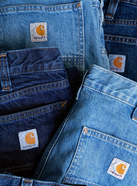 正品现货 Carhartt B17升级款水洗牛仔裤工装纯棉宽松直筒105119