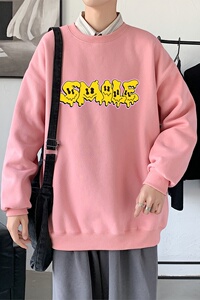 Y3989-P38 2023年春秋季新款港风圆领长袖卫衣男潮流学生印花上衣图片