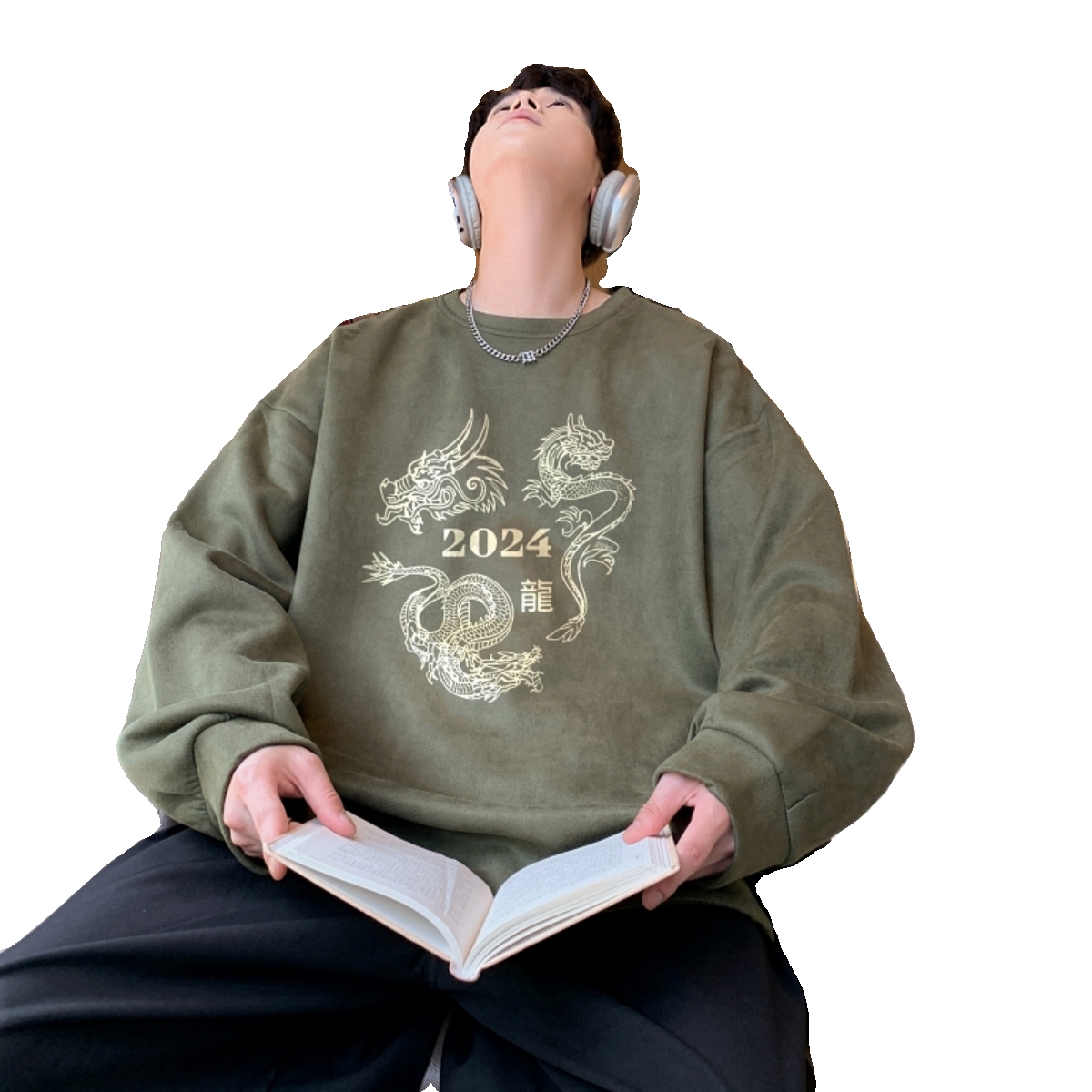 YJ7468P45直播品质男士麂皮绒卫衣圆领男上装侧开叉下摆卫秋冬卫,男装卫衣,星座510A-5