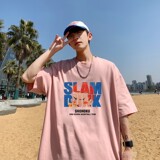 T7134P25夏季男士t恤宽松潮牌港风半袖打底衫短袖t恤，男装T恤，星座510A-5