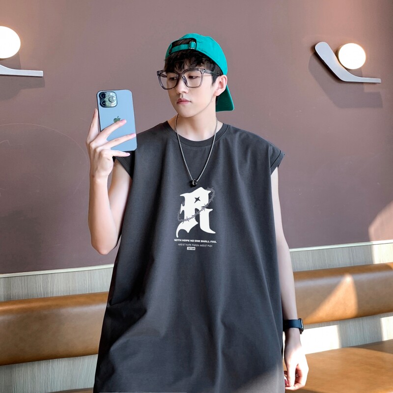 TW7018P28重磅250克直播品质无袖背心无袖T男士篮球t恤个性运动,男装T恤,星座510A-5