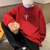 YJ7463P45直播品质男士麂皮绒卫衣圆领男上装侧开叉下摆卫秋冬卫，男装卫衣，星座510A-5