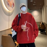 YJ7268P45圆领男上装开叉下摆卫秋冬卫直播品质麂皮绒卫衣，男装卫衣，星座510A-5