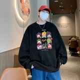 YJ7279P45直播品质重磅麂皮绒卫衣圆领男上装侧开叉下摆卫秋冬卫，男装卫衣，星座510A-5
