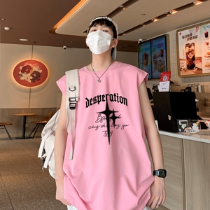 TW6999P28重磅250克直播品质无袖背心无袖T男士篮球t恤个性运动图片